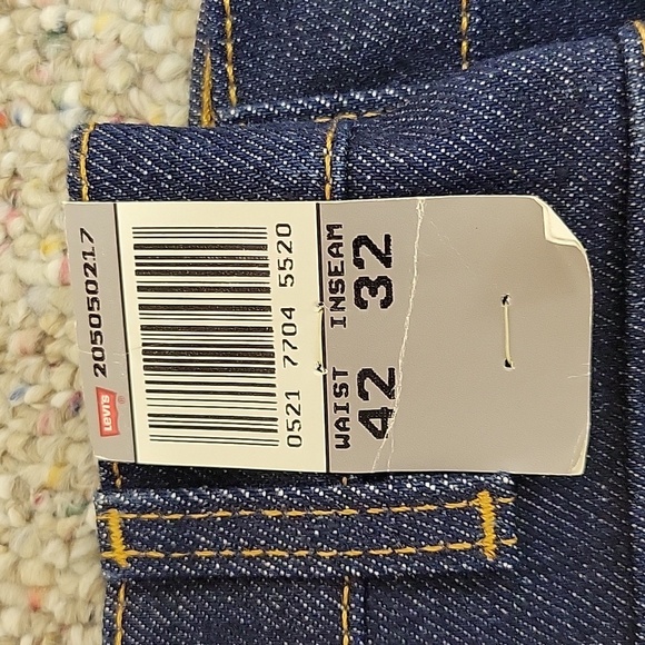 Levi's Men's Orange Tab Deadstock 1994 Blue Jeans 505 42 X 32 Cotton USA - Picture 4 of 8